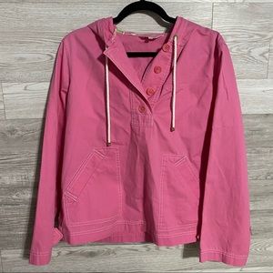 Lilly Pulitzer Pink Hooded Pullover Vintage Jacket